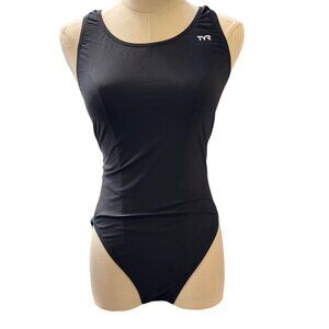 TYR Women's Durafest Elite Maxfit Swimsuit Black Bathing Suit Beach Wear size 38